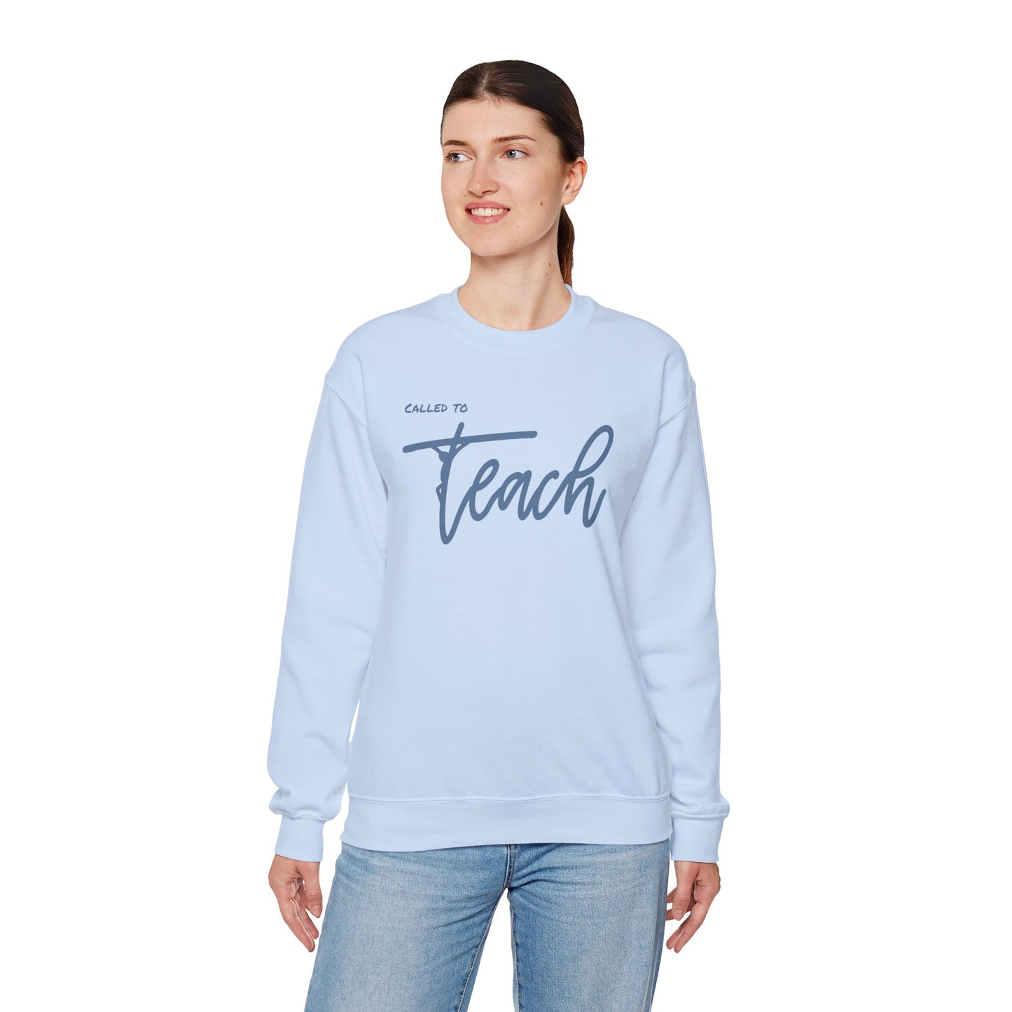 Crewneck Sweatshirt, Catholic Catechist Gift, Called to Teach with Jesus Silhouette, Religious Sweatshirt, Unisex Sweatshirt