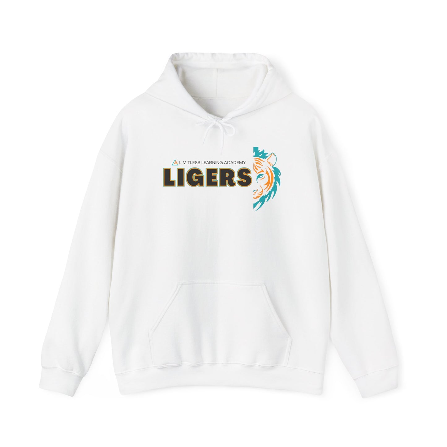 Adult Liger Spirit Hoodie, School Sweater with Liger Face, Great for Older Students and Adults, Unisex Sweatshirt, School Pride Apparel,