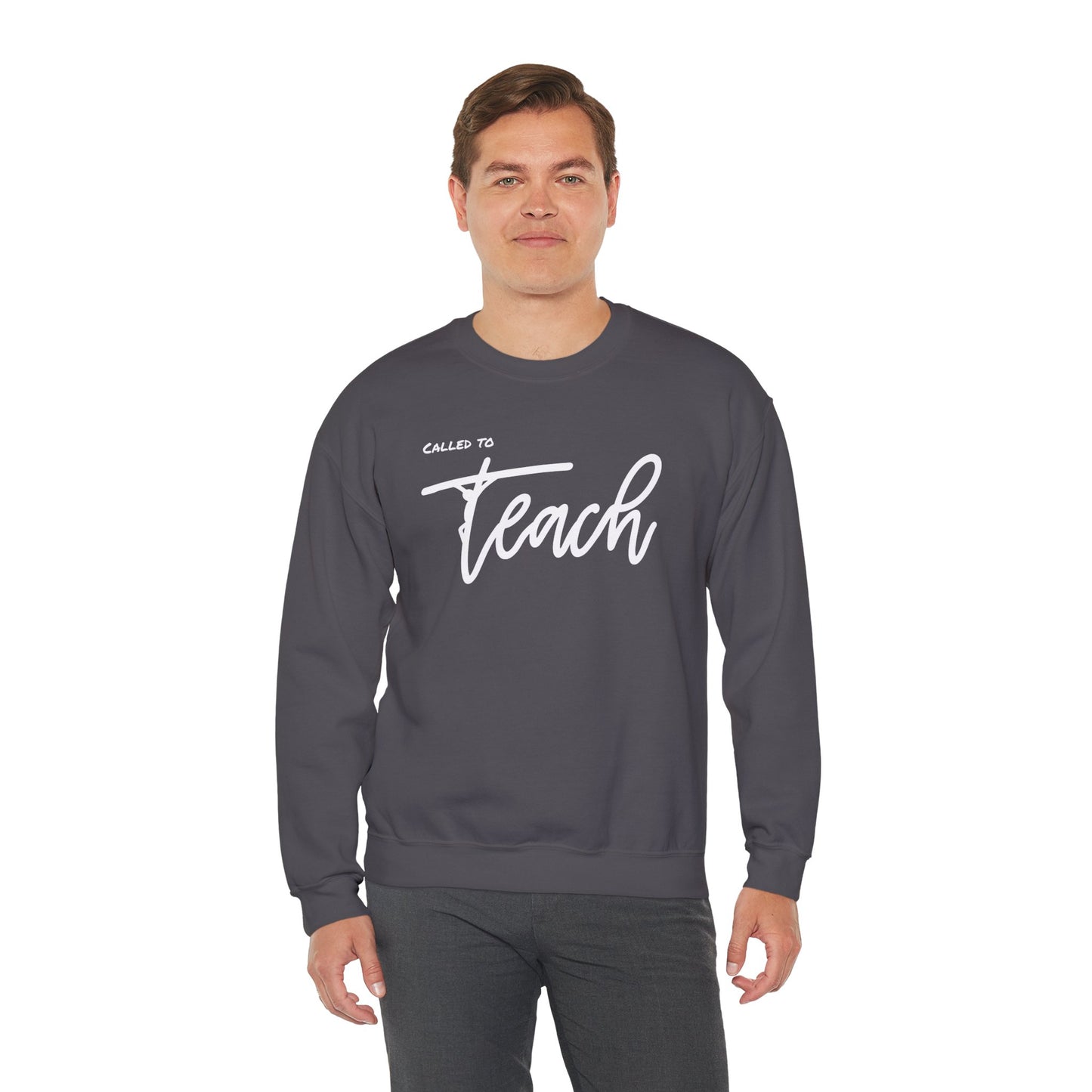 Crewneck Sweatshirt, Catholic Catechist Gift, Called to Teach with Jesus Silhouette, Religious Sweatshirt, Unisex Sweatshirt