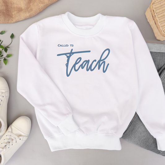 Crewneck Sweatshirt, Catholic Catechist Gift, Called to Teach with Jesus Silhouette, Religious Sweatshirt, Unisex Sweatshirt