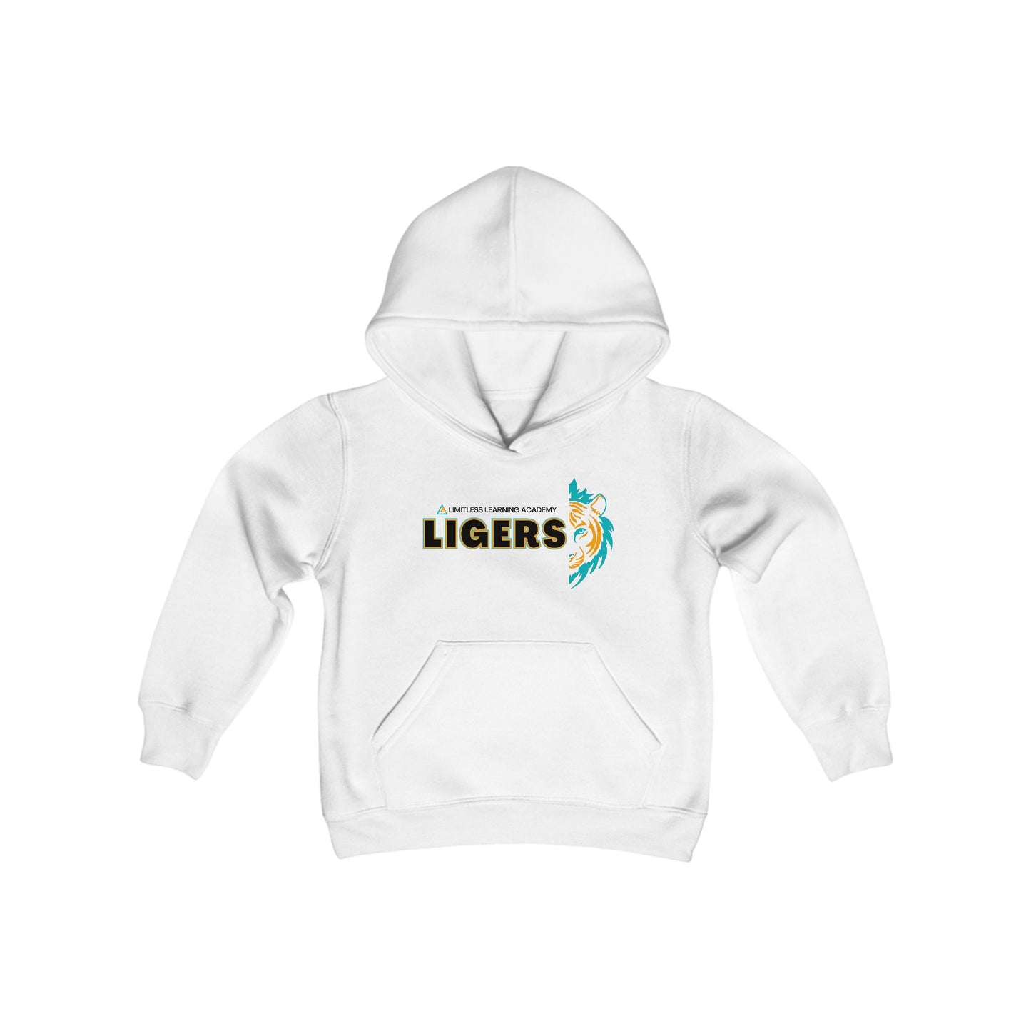 Kids Liger Mascot Spirit Hoodie Sweatshirt - School Spirit Shirt for Limitless Learning Academy, Youth Hooded Sweatshirt, School Pride Pullover,