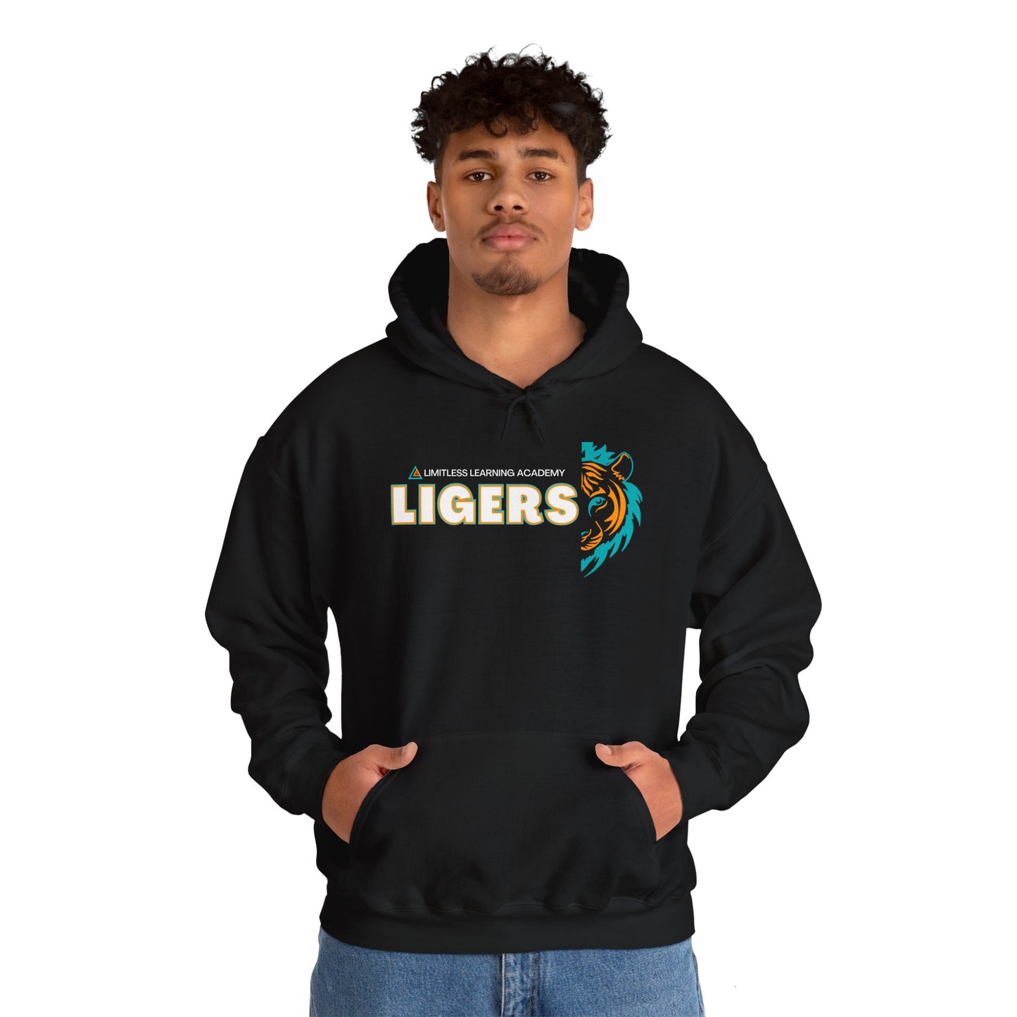 Adult Liger Spirit Hoodie, School Sweater with Liger Face, Great for Older Students and Adults, Unisex Sweatshirt, School Pride Apparel,