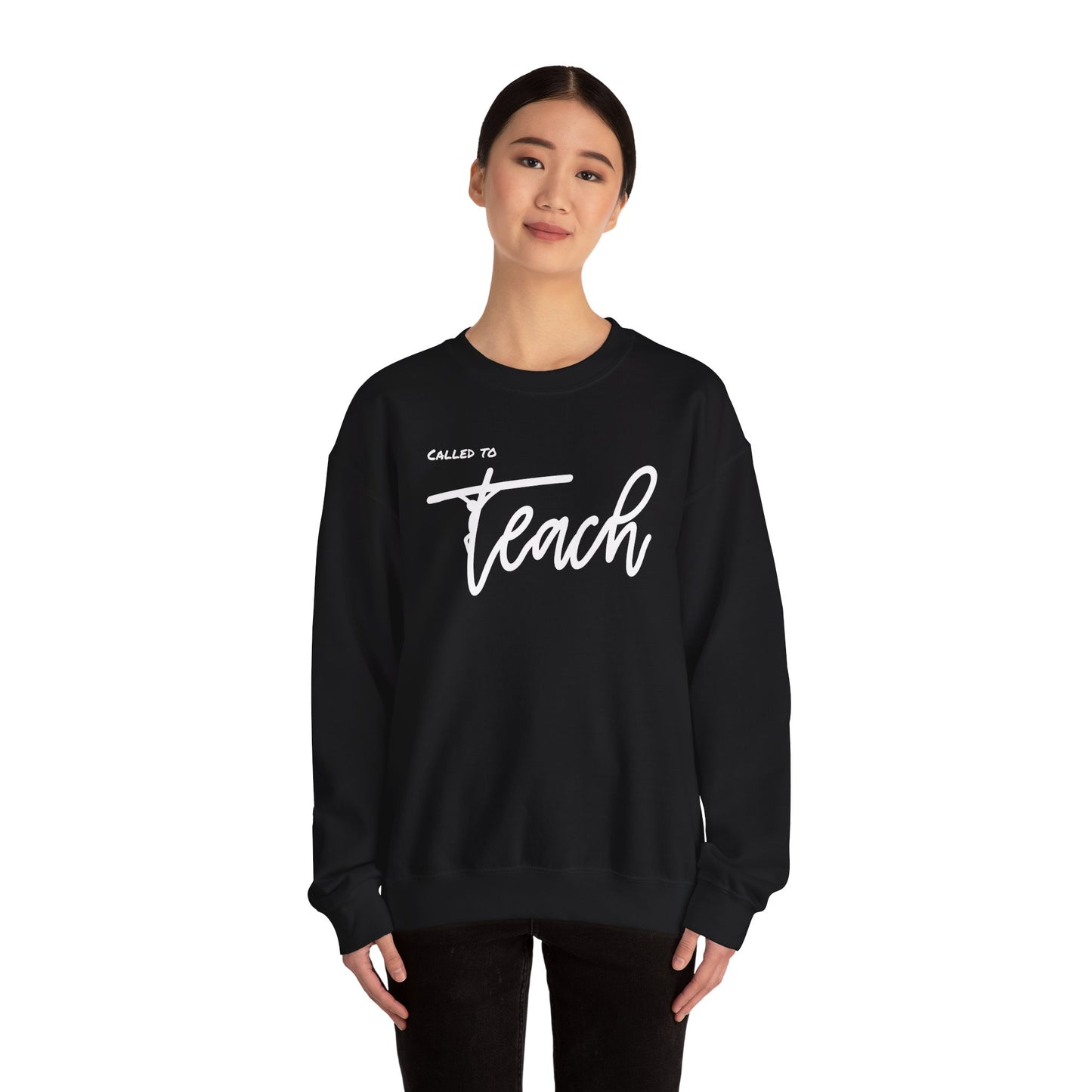 Crewneck Sweatshirt, Catholic Catechist Gift, Called to Teach with Jesus Silhouette, Religious Sweatshirt, Unisex Sweatshirt