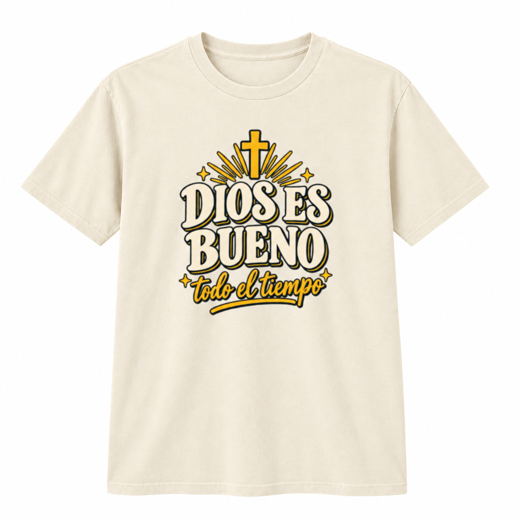 Dios es Bueno on cream