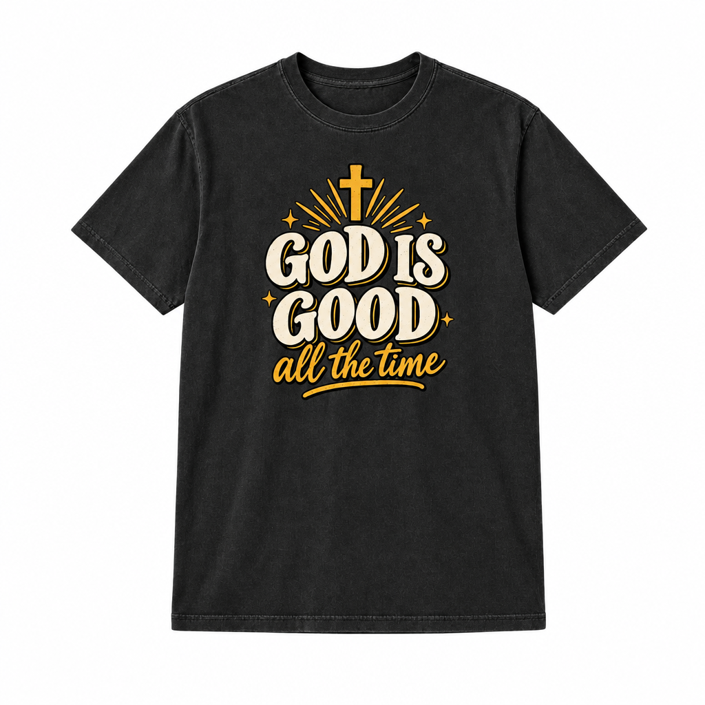 God Is Good on vintage black