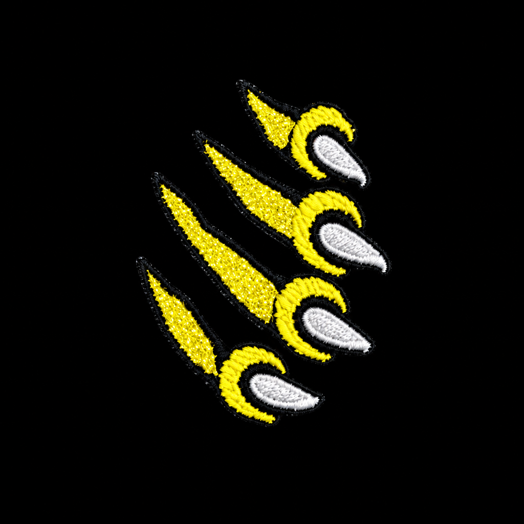 Yellow glitter claw customization preview